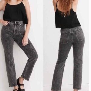 Madewell Perfect Vintage Straight Jean Washed Black 29